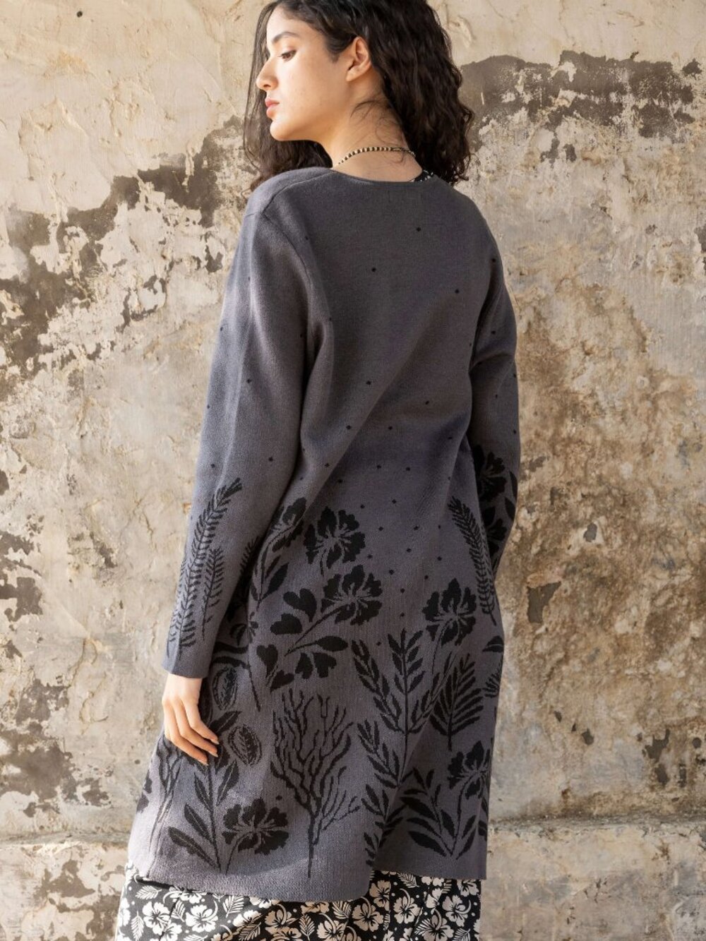 Gudrun Sjoden Dawn Long Cardigan, Ash Grey XL - Picture 2 of 11